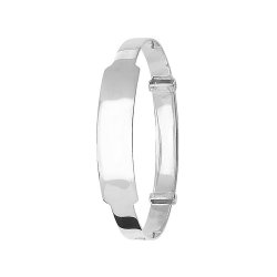 Silver Babies' Expandable Id Bangle 