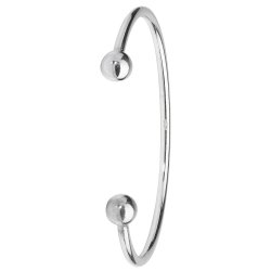 Silver Torc Bangle 