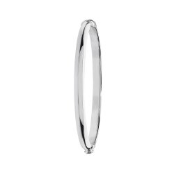 Silver Maidens' Hinged Oval Bangle 