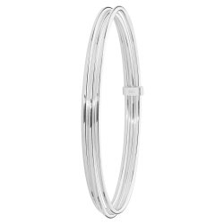 Silver Multi Layer Cuff Bangle 