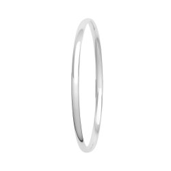 Silver Plain Round Bangle 