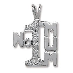 Silver No 1 Mum Pendant 