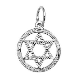 Silver Star Of David Pendant 