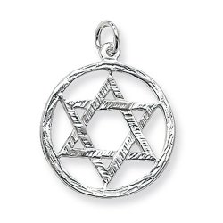 Silver Star Of David Pendant 