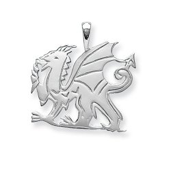 Silver Welsh Dragon Pendant 