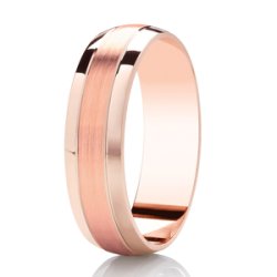 Eveley 14ct Rose Gold 3mm Light Court Diamond Cut Wedding Ring