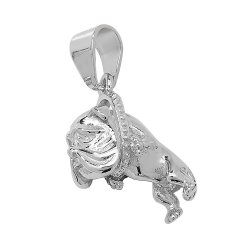 Silver Bulldog Pendant 