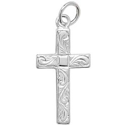 Silver Engraved Cross Pendant 