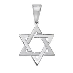 Silver Star Of David Pendant 