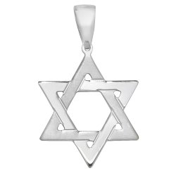 Silver Star Of David Pendant 