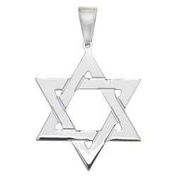 Silver Star Of David Pendant 
