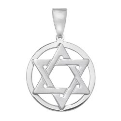 Silver Star Of David Pendant 