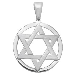 Silver Star Of David Pendant 