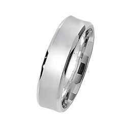 Silver 6mm Satin Wed Band 