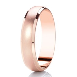 Asti 14ct Rose Gold Light Court Diamond Cut Wedding Ring