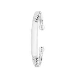 Silver Babies' Twisted Torc Id Bangle 