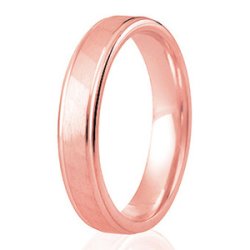 Nerea 14ct Rose Gold Light Court Diamond Cut Wedding Ring
