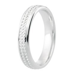 Bloom Platinum Light Court Diamond Cut Wedding Ring