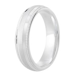 Elsie Platinum Light Court Diamond Cut Wedding Ring