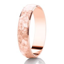 Vittoria 14ct Rose Gold Light Court Diamond Cut Wedding Ring