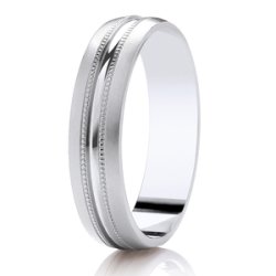 Eleana Platinum Light Court Diamond Cut Wedding Ring