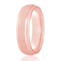 Ciara 14ct Rose Gold Light Court Diamond Cut Wedding Ring