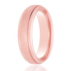 Eden 14ct Rose Gold Light Court Diamond Cut Wedding Ring