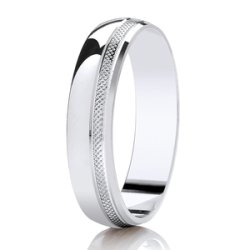 Hollie Platinum Light Court Diamond Cut Wedding Ring
