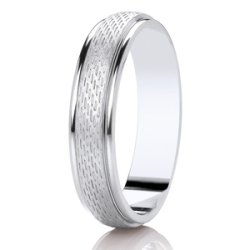 Chloe Platinum Light Court Diamond Cut Wedding Ring
