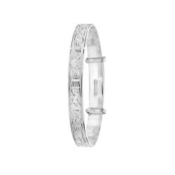 Silver Babies' Diamond Cut Celtic Expandable Bangle 