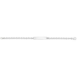 Silver Faceted Belcher Id Bracelet 