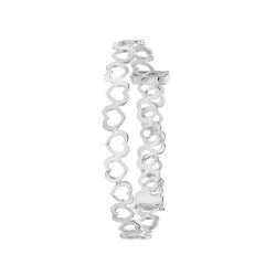 Silver Babies' Linked Hearts Expandable Bangle 