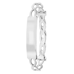 Silver Crossover Expandable Id Bangle 