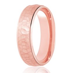 Pippa 14ct Rose Gold Light Court Diamond Cut Wedding Ring