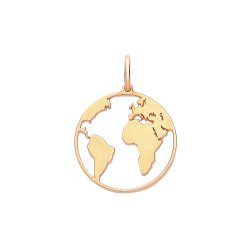 Silver Gold Plated Globe Pendant 