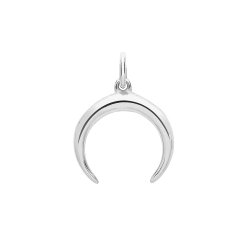 Silver Crescent Moon Pendant 