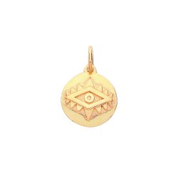 Silver Gold Plated Evil Eye Pendant 