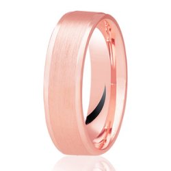 Arielle 14ct Rose Gold Light Flat Court Diamond Cut Wedding Ring