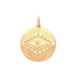 Silver Gold Plated Evil Eye Pendant 