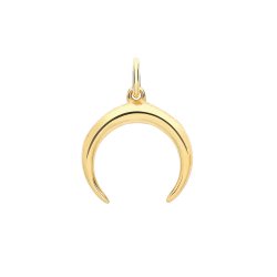 Silver Gold Plated Crescent Moon  Pendant 