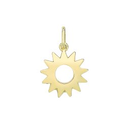 Silver Gold Plated Sun Pendant 