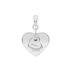 Silver Rhodium Mum & Dad Pendant 