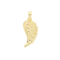 Silver Yellow Gold Plated Angle Wing Pendant 