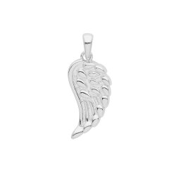 Silver Rhodium Plated Angle Wing Pendant 