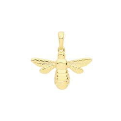 Silver Yellow Gold Plated Bee Pendant 