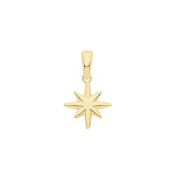 Silver Yellow Gold Plated Star Pendant 