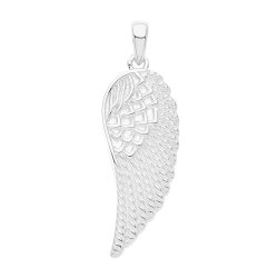 Silver Rhodium Plated Angel Wing Pendant 