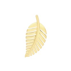 Silver Yellow Gold Plated Leaf Pendant 