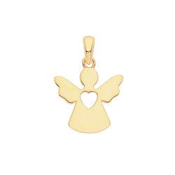 Silver Yellow Gold Plated Angle Pendant 