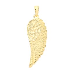 Silver Yellow Gold Plated Angel Wing Pendant 
